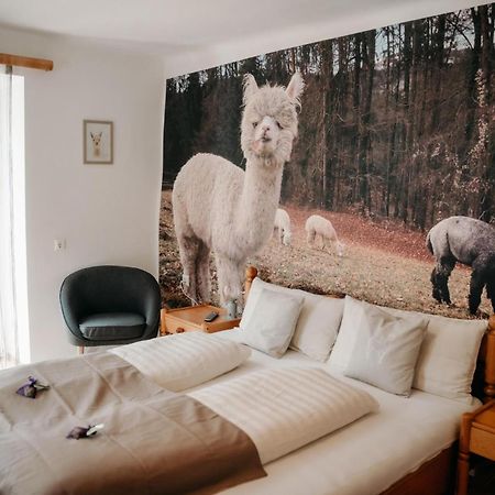 Alpakas, Lamas Und Rentiere Zum Gruenen See Grossdorf  Exteriér fotografie